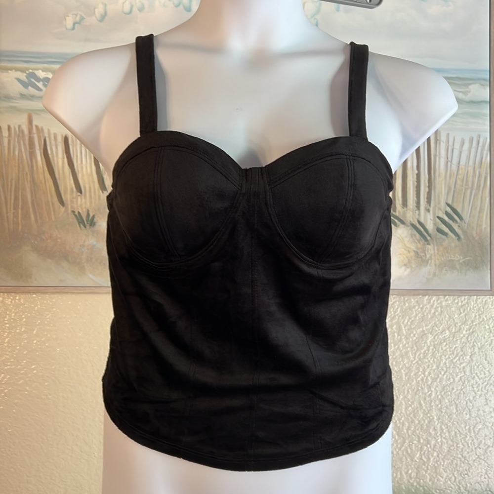No Boundaries Bustier Top Stretchy Velvet feel.